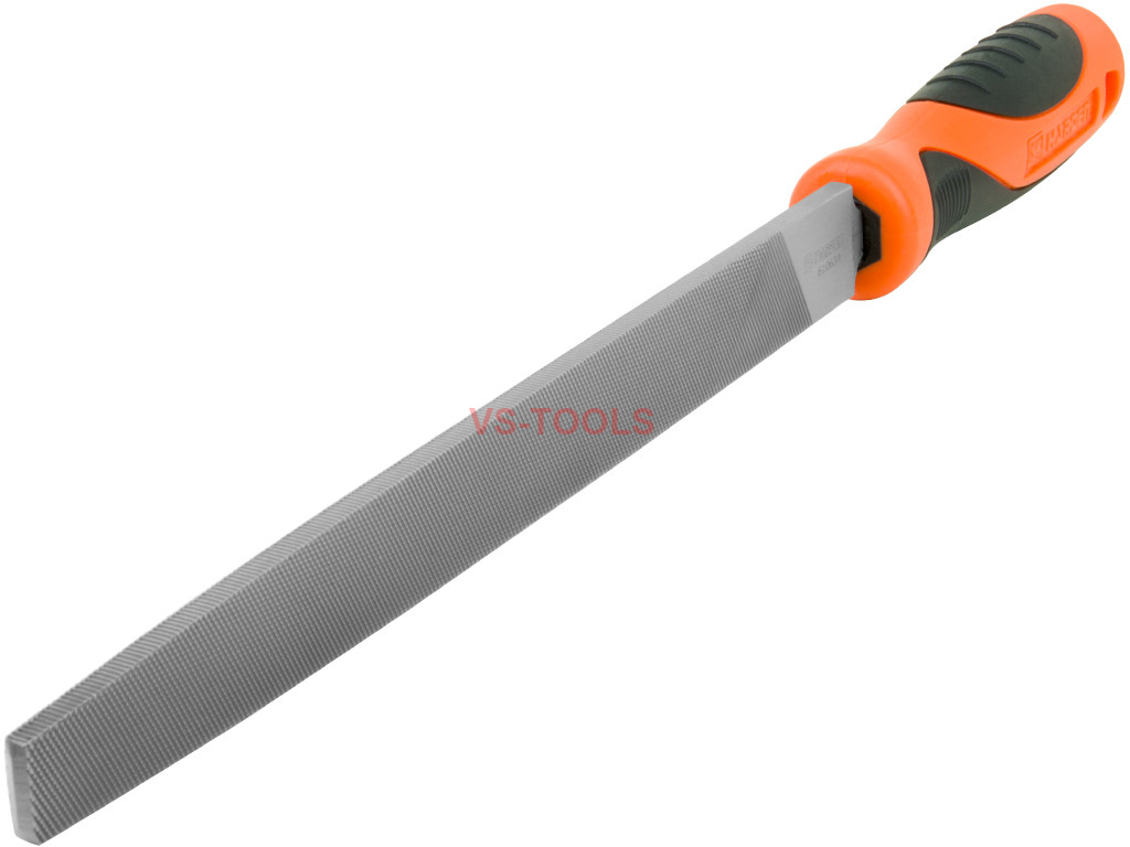 10 Inch Flat Bastard Mill File TPR Soft Handle Wood Woodwork